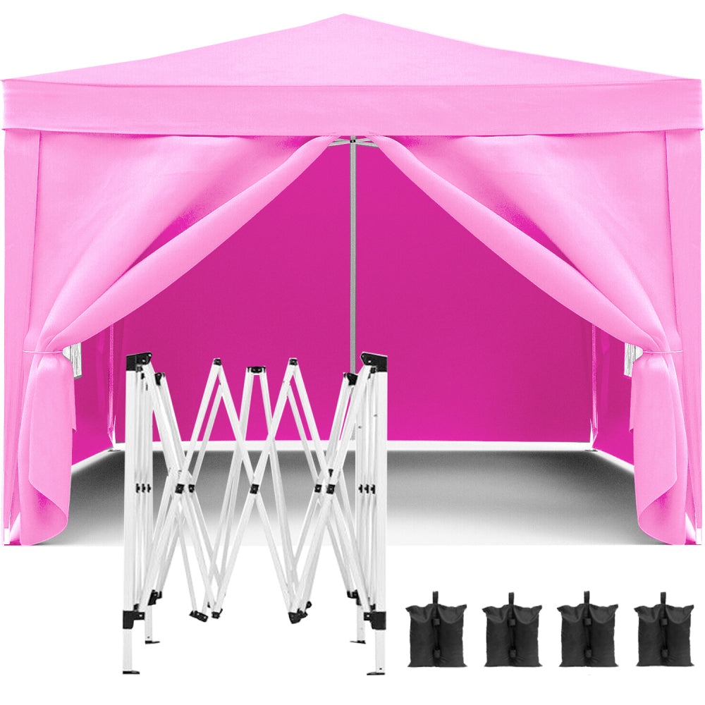 10'x10' Portable Folding Canopy with 4 Sidewalls for Outdoor Events
