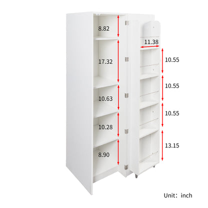 Kitchen Pantry Cabinet, White Freestanding Buffet Cupboards Sideboard with Doors & Shelves, Kitchen Pantry Storage Cabinet for Kitchen, Living Room and Dinning Room image 11