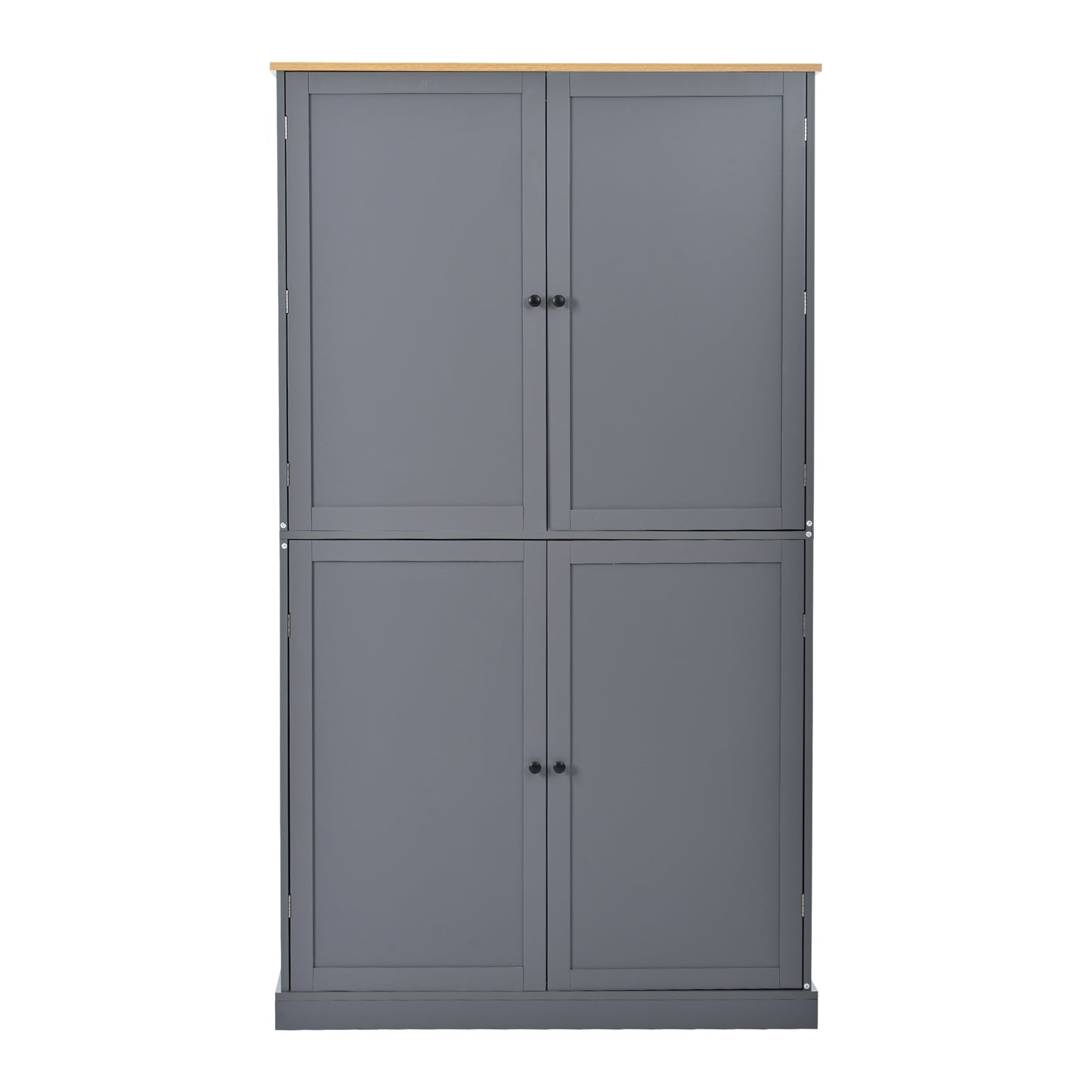 [Assembly Video Provided]TOPMAX 40.2x20x71.3inch High Freestanding Kitchen Pantry Large Cupboard Storage Cabinet with 2 Drawers, 2 Adjustable Shelves, 8 Door Shelves for Kitchen, Dining Room,Gray image 11