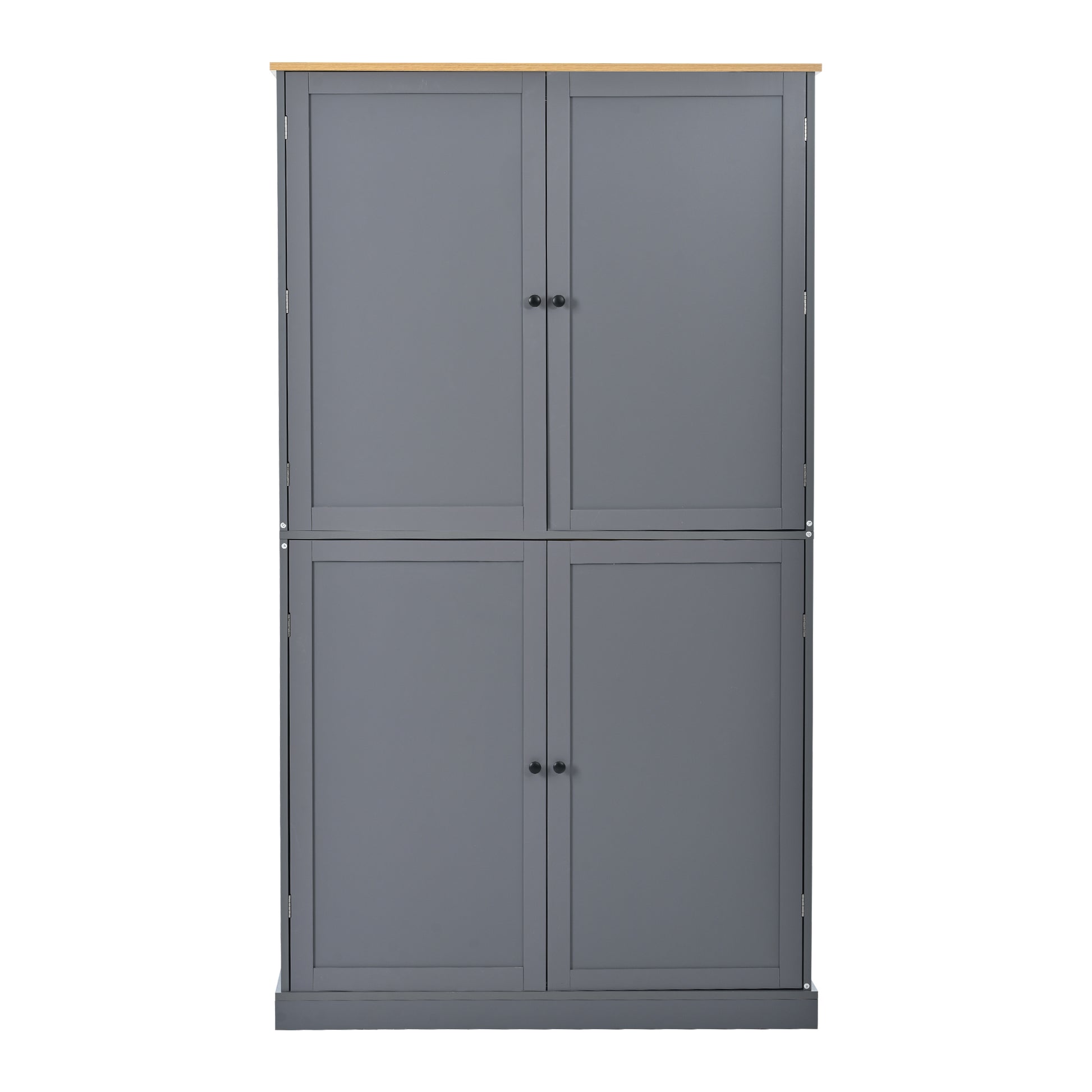 [Assembly Video Provided]TOPMAX 40.2x20x71.3inch High Freestanding Kitchen Pantry Large Cupboard Storage Cabinet with 2 Drawers, 2 Adjustable Shelves, 8 Door Shelves for Kitchen, Dining Room,Gray image 11