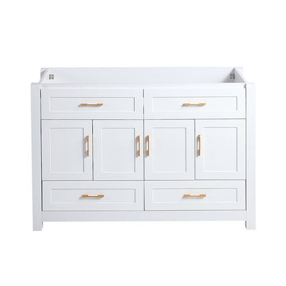 48" White Bathroom Vanity, Abundant Storage Cabinet -4 Soft close doors and 4 drawers (excluding the ceramic basin) image 1
