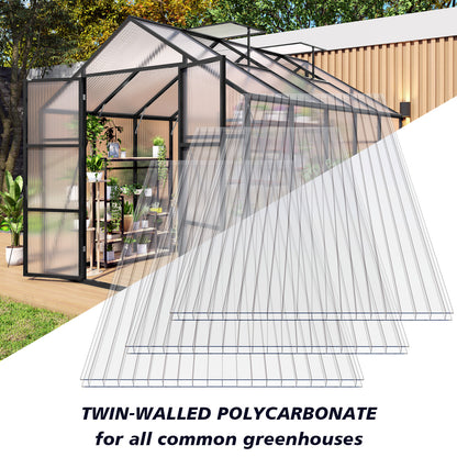 4x2 FT Polycarbonate Twin Wall Sheets, Shatterproof UV Blocking Greenhouse Cover Panels, Lightweight Insulated Roof Panels for Outdoor Garden, Patio and Balcony Use image 11