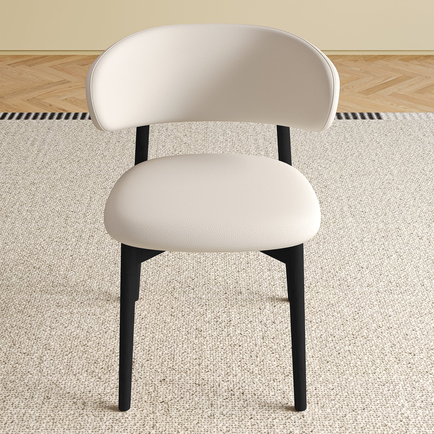 Mid-Century Modern wood feet Dining Chair (Set of 2) – Stylish Wooden Chairs for Dining Room, Kitchen, or Living Room, Comfortable & Durable, Easy to Assemble (black) image 8
