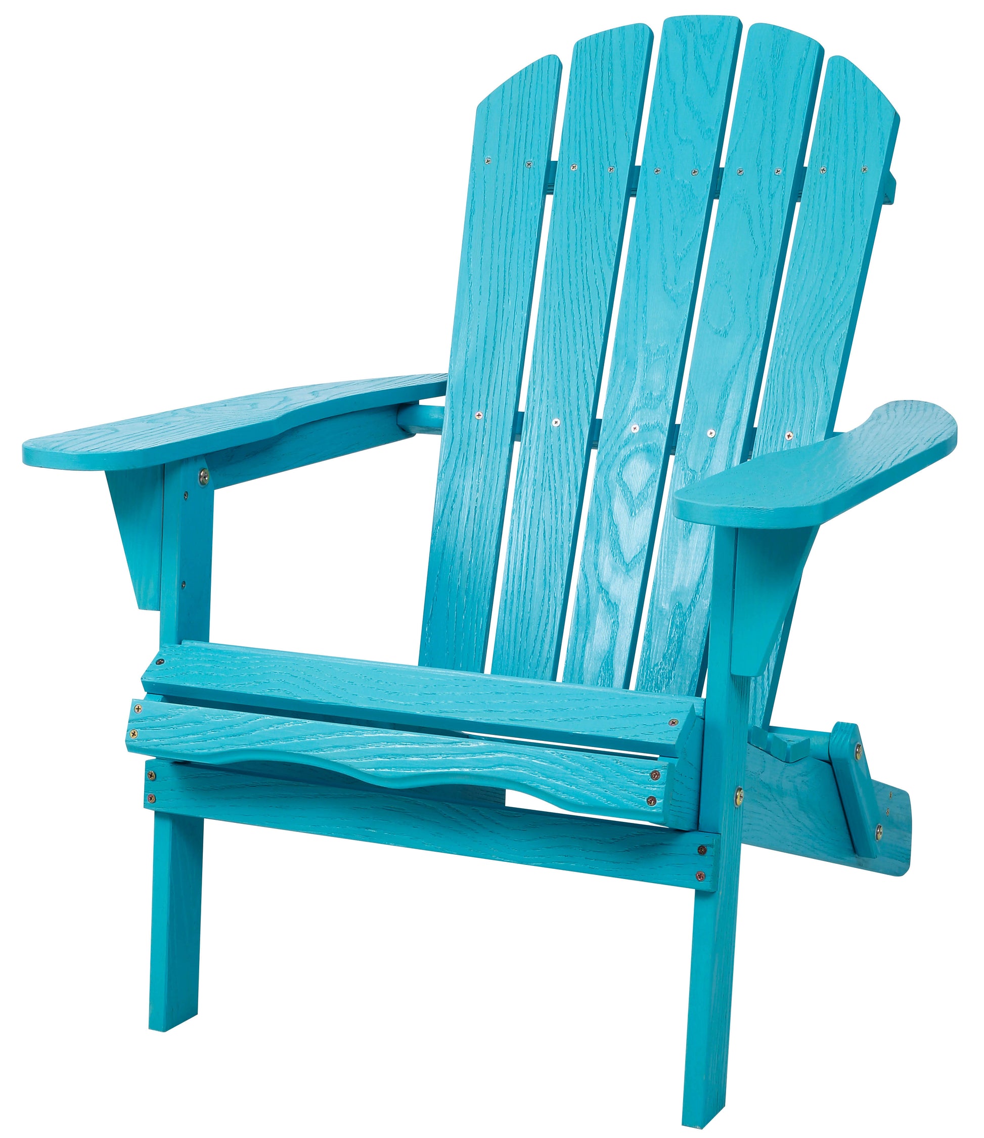 Wood Lounge Patio Chair for Garden Outdoor Wooden Folding Embossed Adirondack Chair Solid Wood Lounge Patio Chair with Wood Grain image 9