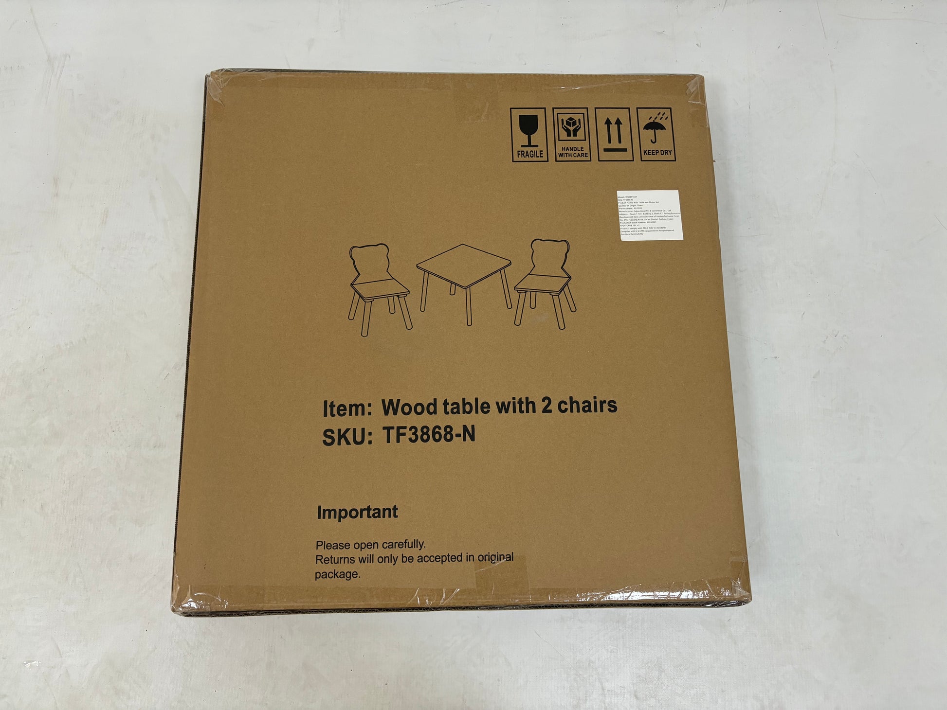 Kids Table and 2 Chairs Set, 3 Pieces Toddler Table and Chair Set, Wooden Activity Play Table Set (Lion&Monkey) image 2