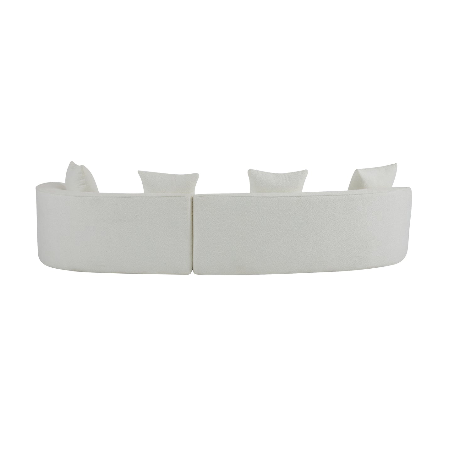 126"Curved Sectional Sofa (Beige-D28 Full Foam) image 9