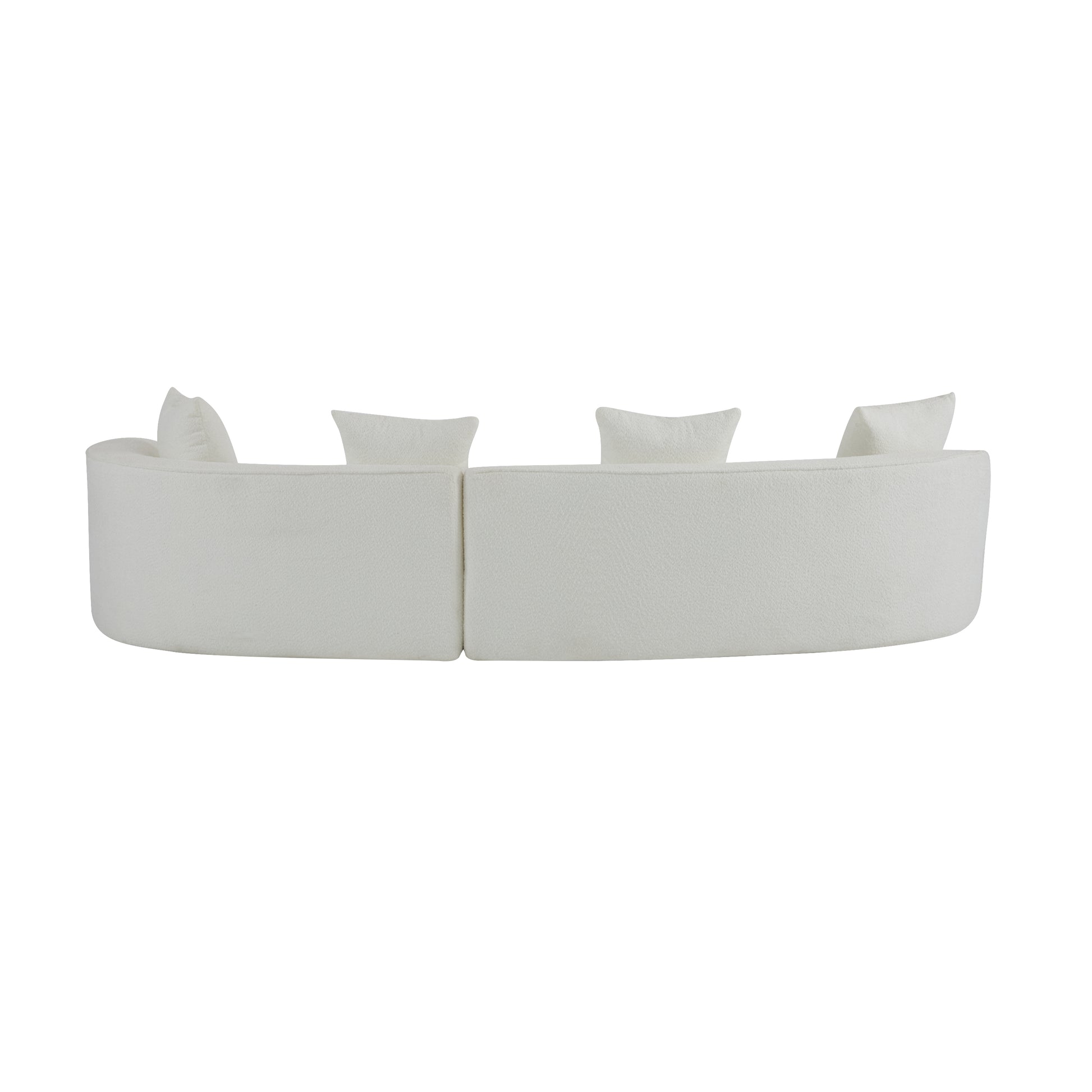 126"Curved Sectional Sofa (Beige-D28 Full Foam) image 9