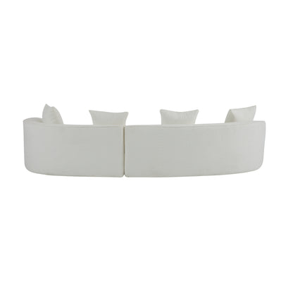 126"Curved Sectional Sofa (Beige-D28 Full Foam) image 9