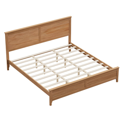 Modern Solid Wood King Size Platform Bed with Sturdy Wooden Slats Support,No Box Spring Needed, Seadrift(Old SKU:N701P300990N) image 6