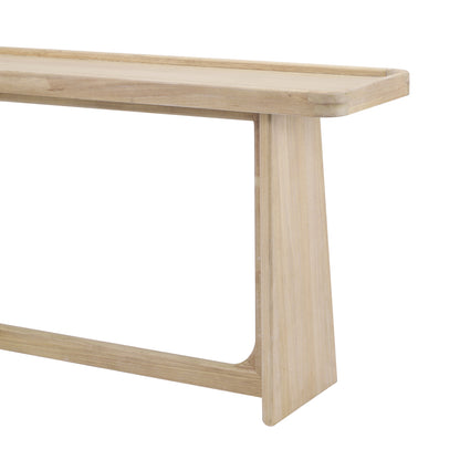 Farmhouse Console Table with Tray Top Design, Solid Wood Frame for Entryway, Living Room or Sofa Back, Natural image 9