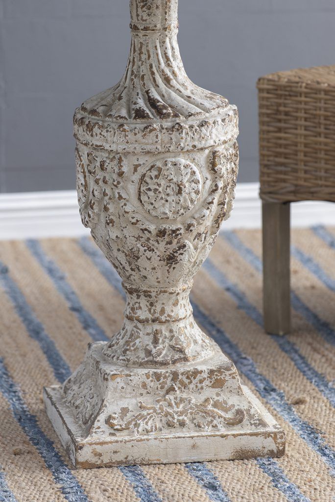 30x31 Antique Round Wood Table - Angle View