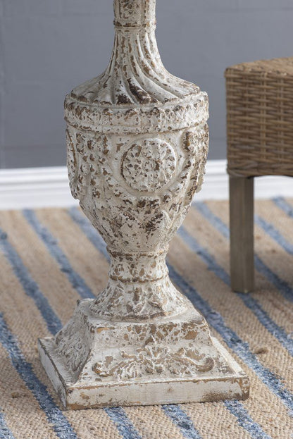 30x31 Antique Round Wood Table - Angle View