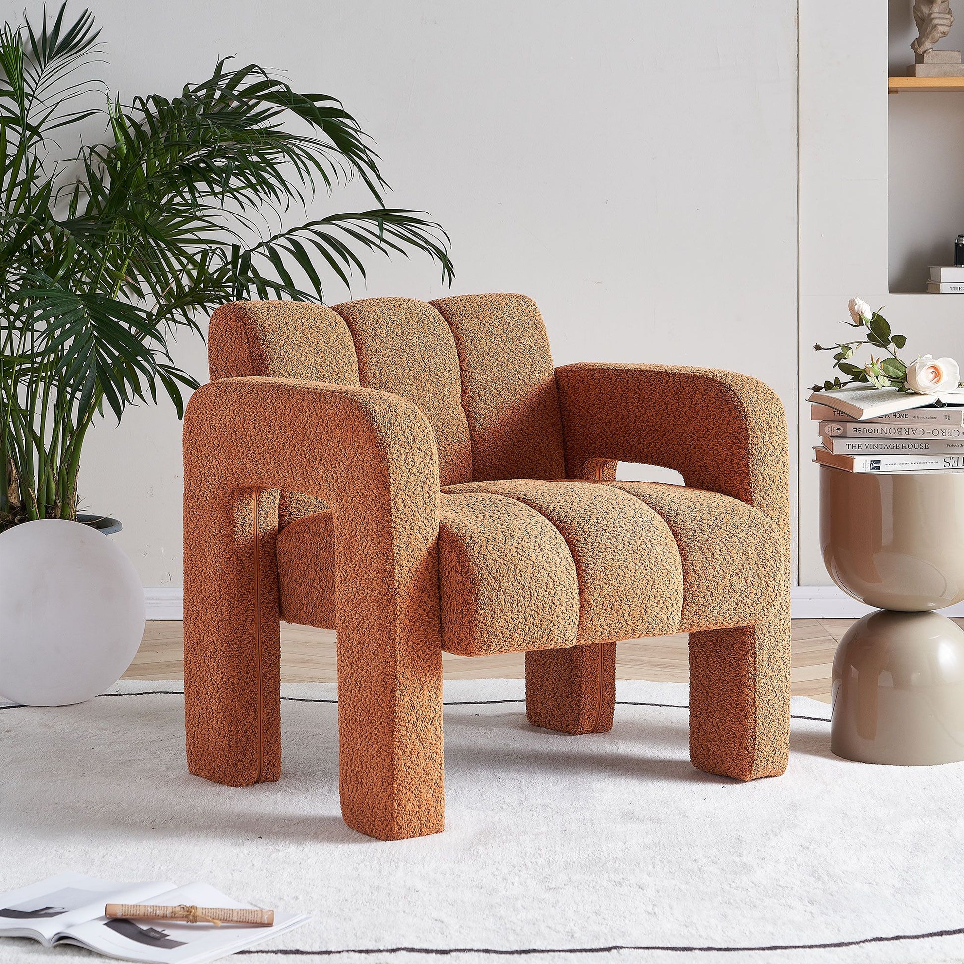 31.10" Wide Boucle Upholstered Accent Chair image 1