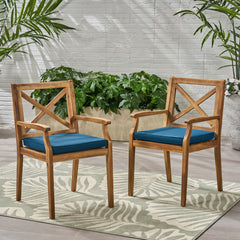 PERLA DINING CHAIR,2PCS with 2 Cushions