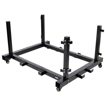 Door Hanger Storage Rack Bracket Holder for 1987-2023 Jeep Gladiator JT & Wrangler JK JKU JL JLU TJ YJ JKU Removable Stand Cart Sliding for 2/4 Door (Black) image 3