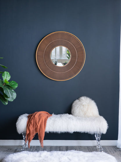 Mirror reflecting light to brighten room