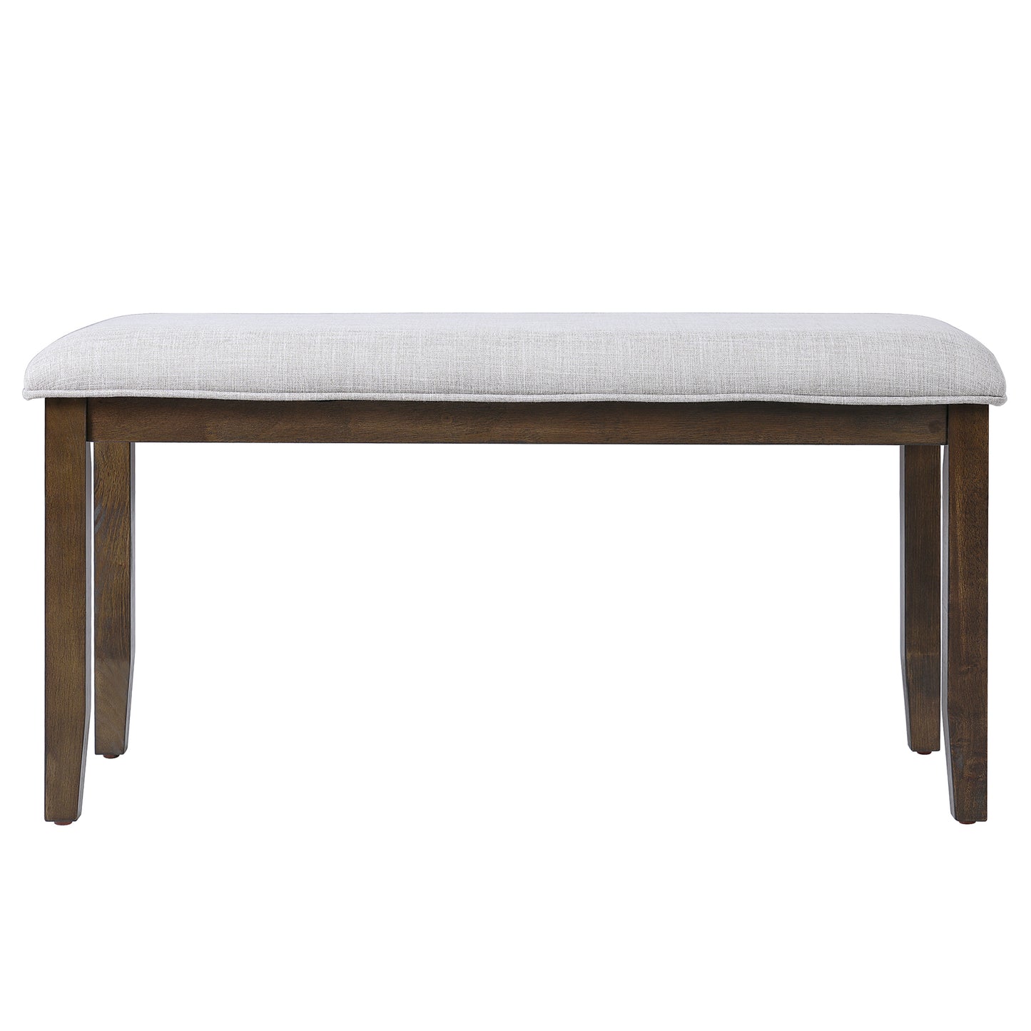 Upholstered Bench for Bedroom End of Bed,38-inch Entryway Bench for Living Room,Dining Bench with Padded Seat and Solid Wood Leg for Kitchen Bedroom,Indoor and Hallway (Bench, Beige+Brown) image 9