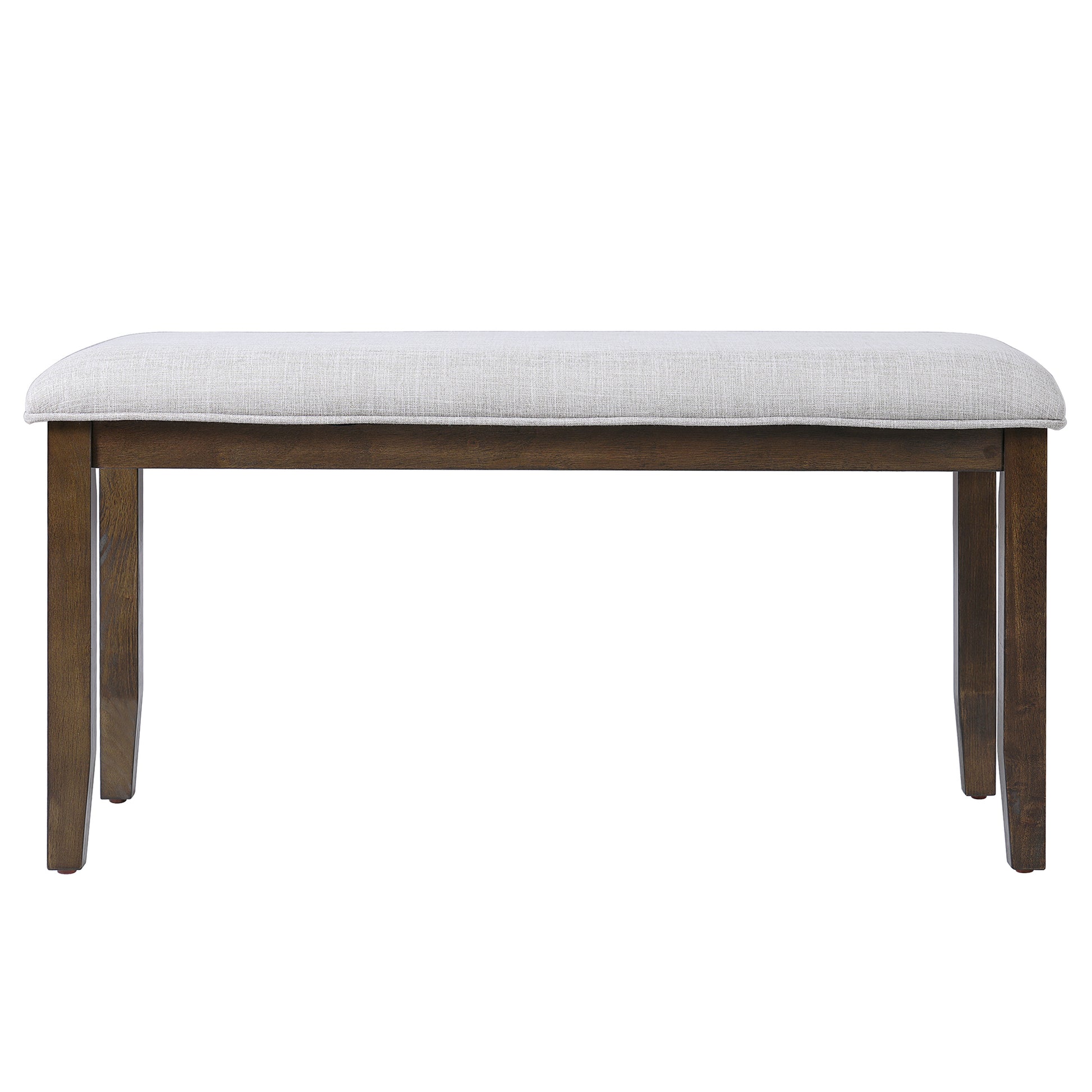 Upholstered Bench for Bedroom End of Bed,38-inch Entryway Bench for Living Room,Dining Bench with Padded Seat and Solid Wood Leg for Kitchen Bedroom,Indoor and Hallway (Bench, Beige+Brown) image 9