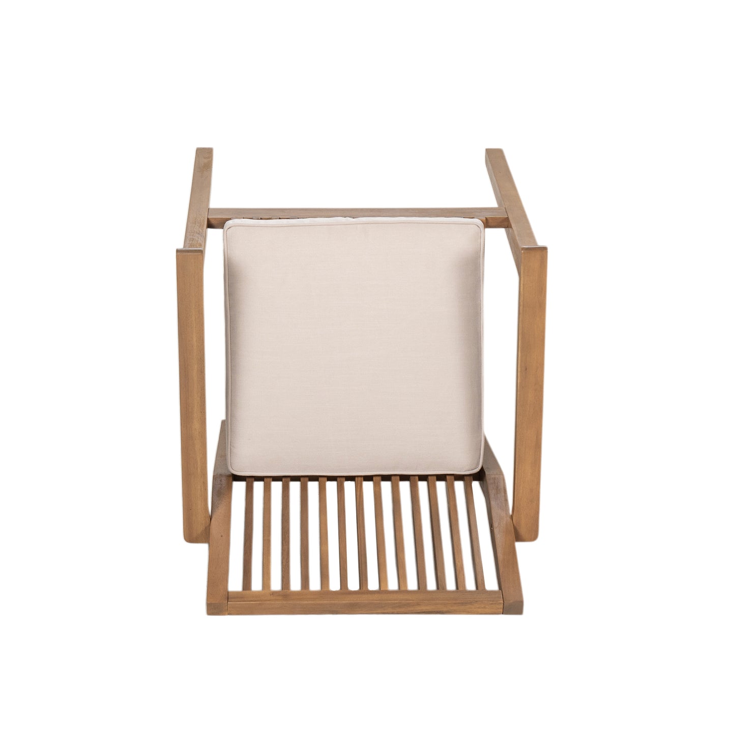 Patio Dining Chair Set of 2 - Sturdy Acacia Wood, Comfortable Waterproof Seating, 400 lbs Capacity, Brown Color Frame image 11