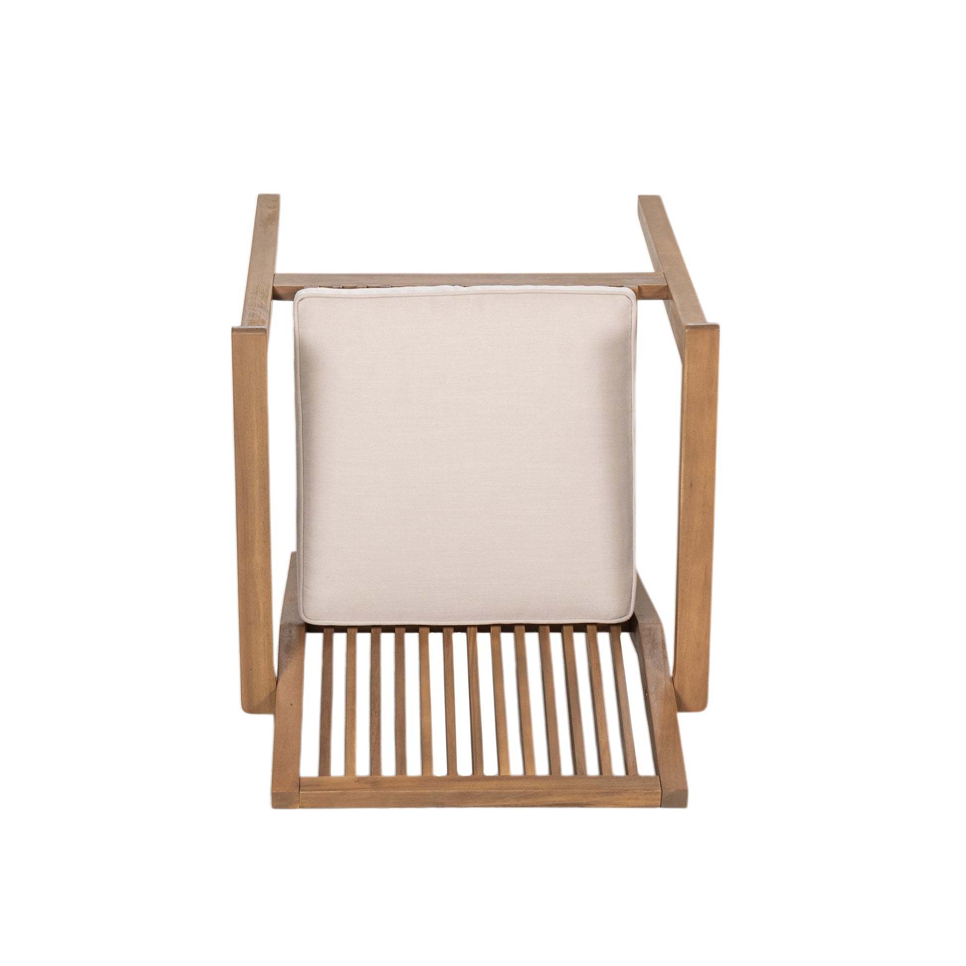 Patio Dining Chair Set of 2 - Sturdy Acacia Wood, Comfortable Waterproof Seating, 400 lbs Capacity, Brown Color Frame image 11