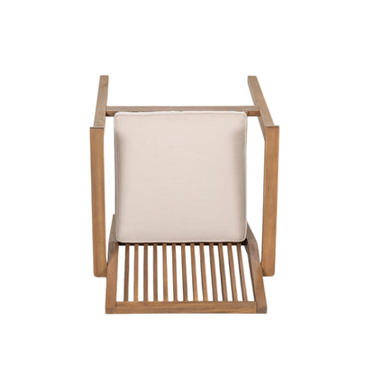 Patio Dining Chair Set of 2 - Sturdy Acacia Wood, Comfortable Waterproof Seating, 400 lbs Capacity, Brown Color Frame image 11