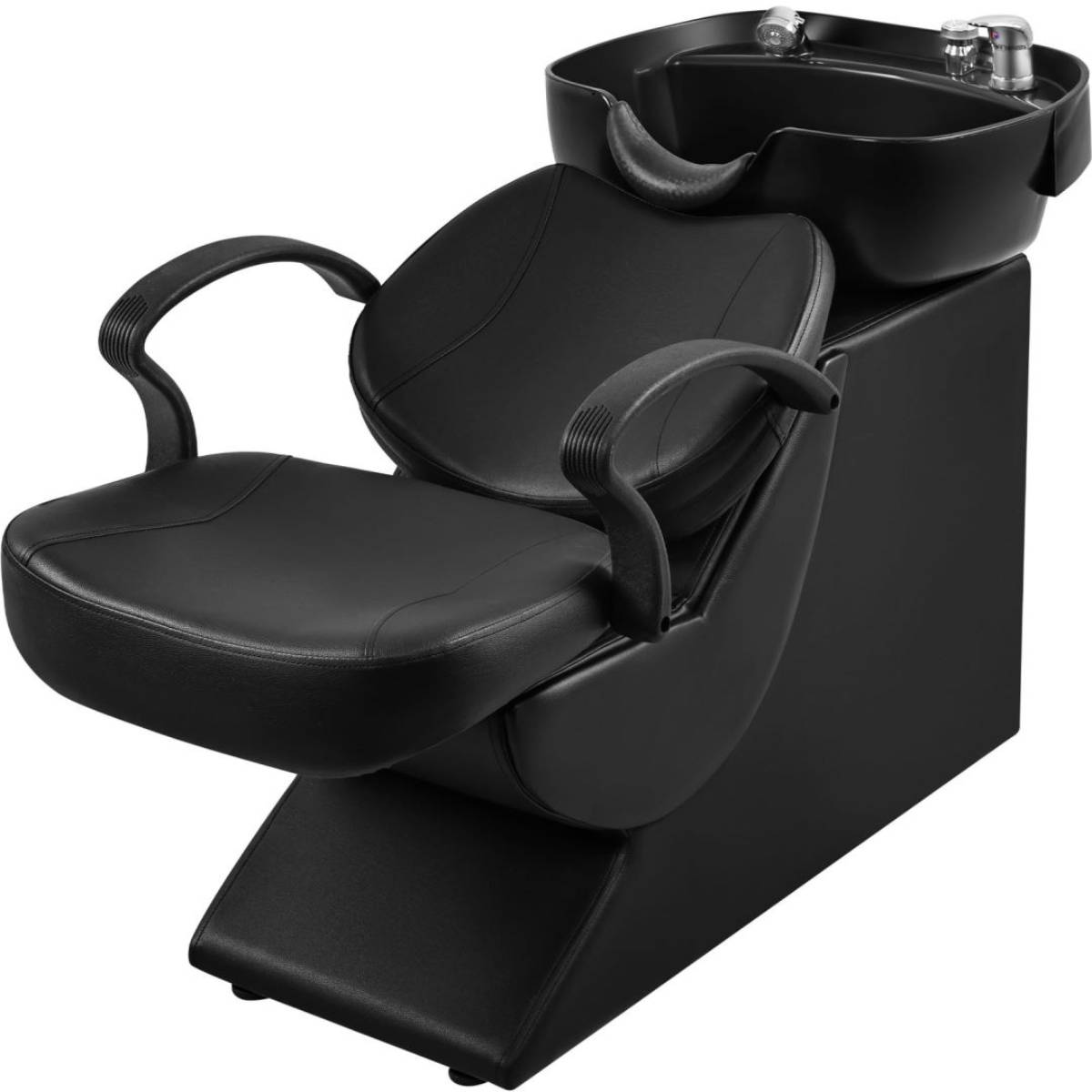 New Backwash Barber Chair ABS Plastic Shampoo Bowl Sink Unit Station Spa Salon Equipment,Black image 2