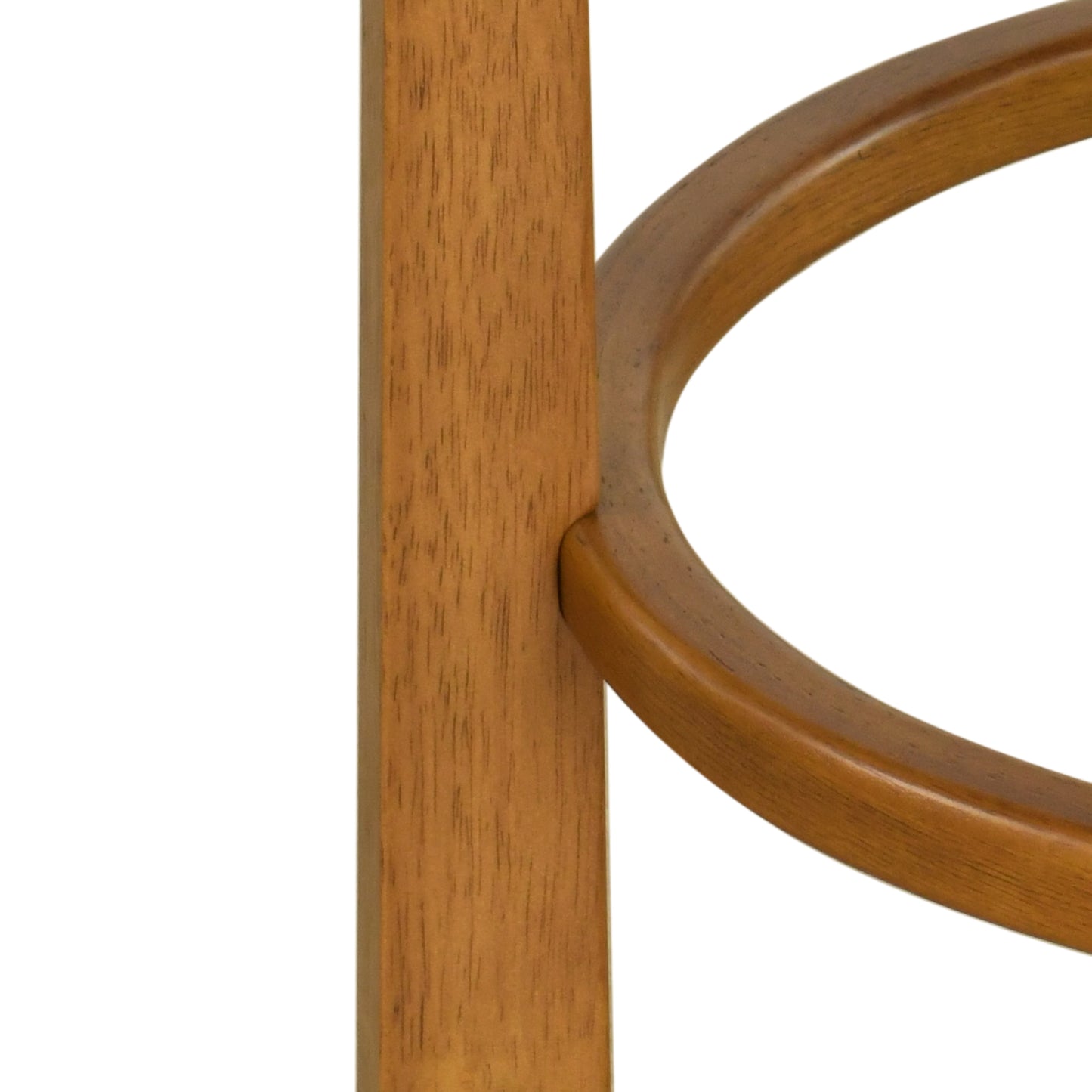 Elise Indoor Wooden Low Back Barstool, Walnut Finished and White Upholstery, Set of 2 image 12