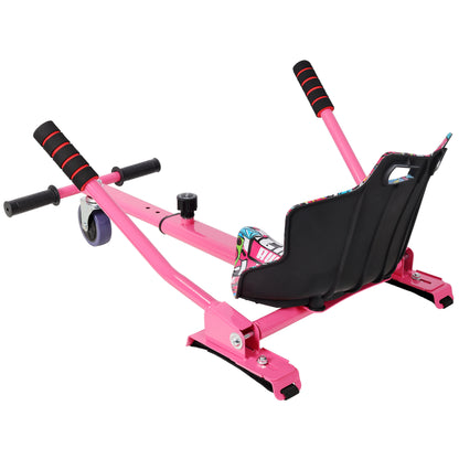 Hoverboard Seat Attachment Go-Kart,Fits 6.5" 8"10" Hoverboards,Sturdy Adjustable Off-Road Frame,Hover Cart for Family Fun,not include Hoverboard,Pink image 7