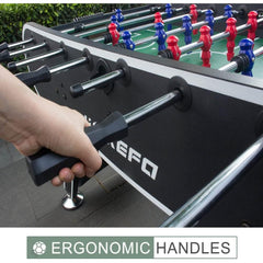 Foosball Table Soccer Arcade Games: Foosball Tables Adult Size for Home, Game Room, Bar - Competition Sized Football Table w/ 2 Balls, 2 Drink Holders, Table Soccer Game for Kids and Adults