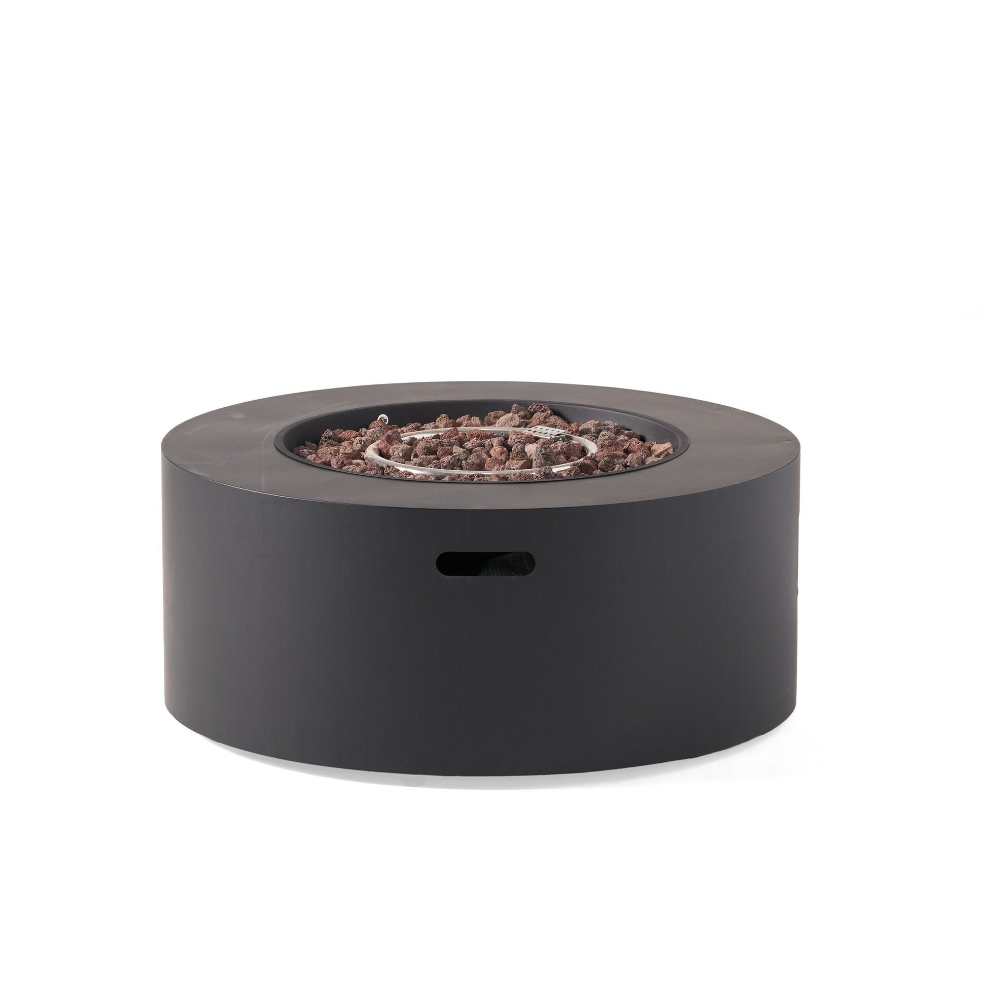 32" Patio 40,000 BTU Round Iron Propane Fire Pit, Dark Grey (Tank Cover not Included) image 9
