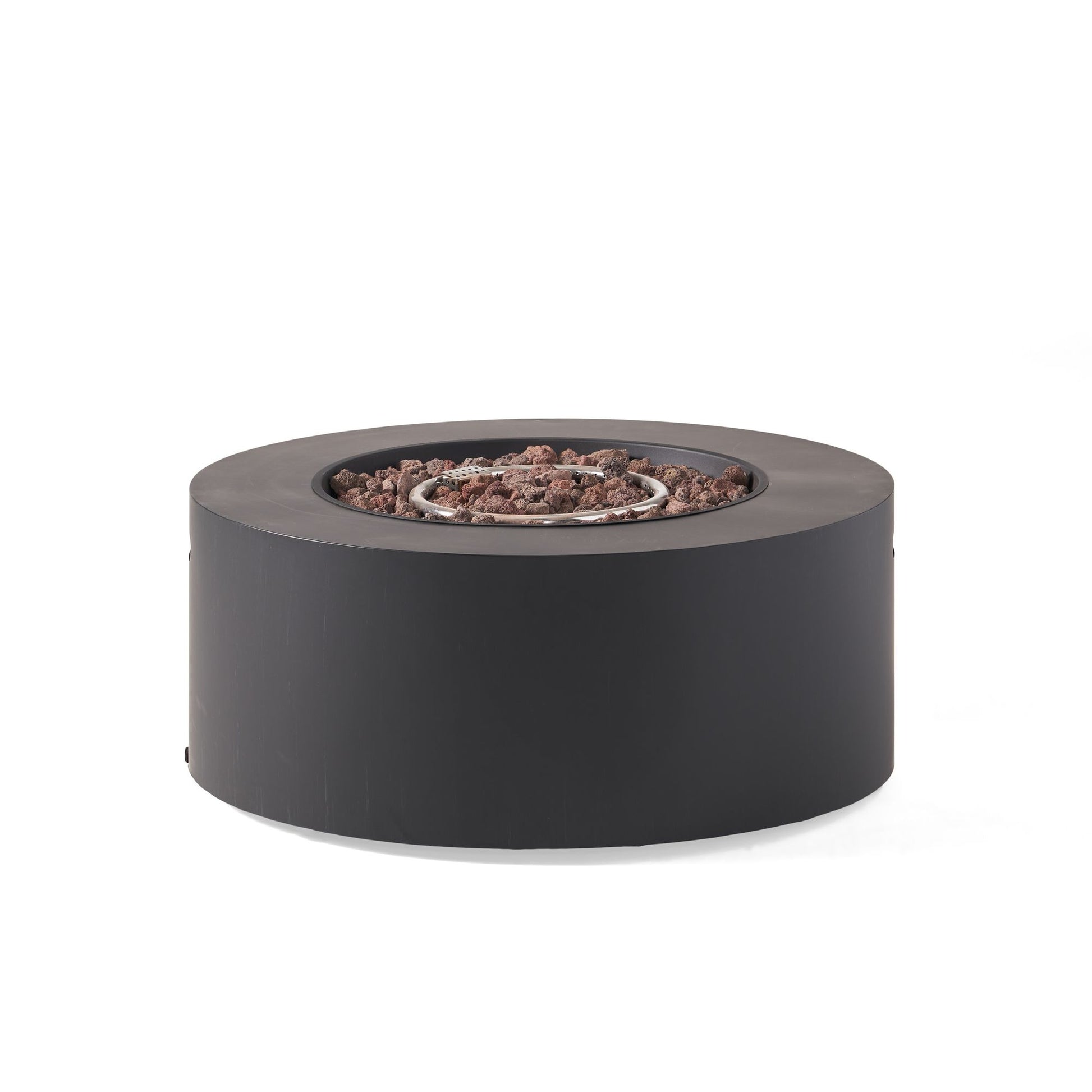 32" Patio 40,000 BTU Round Iron Propane Fire Pit, Dark Grey (Tank Cover not Included) image 2