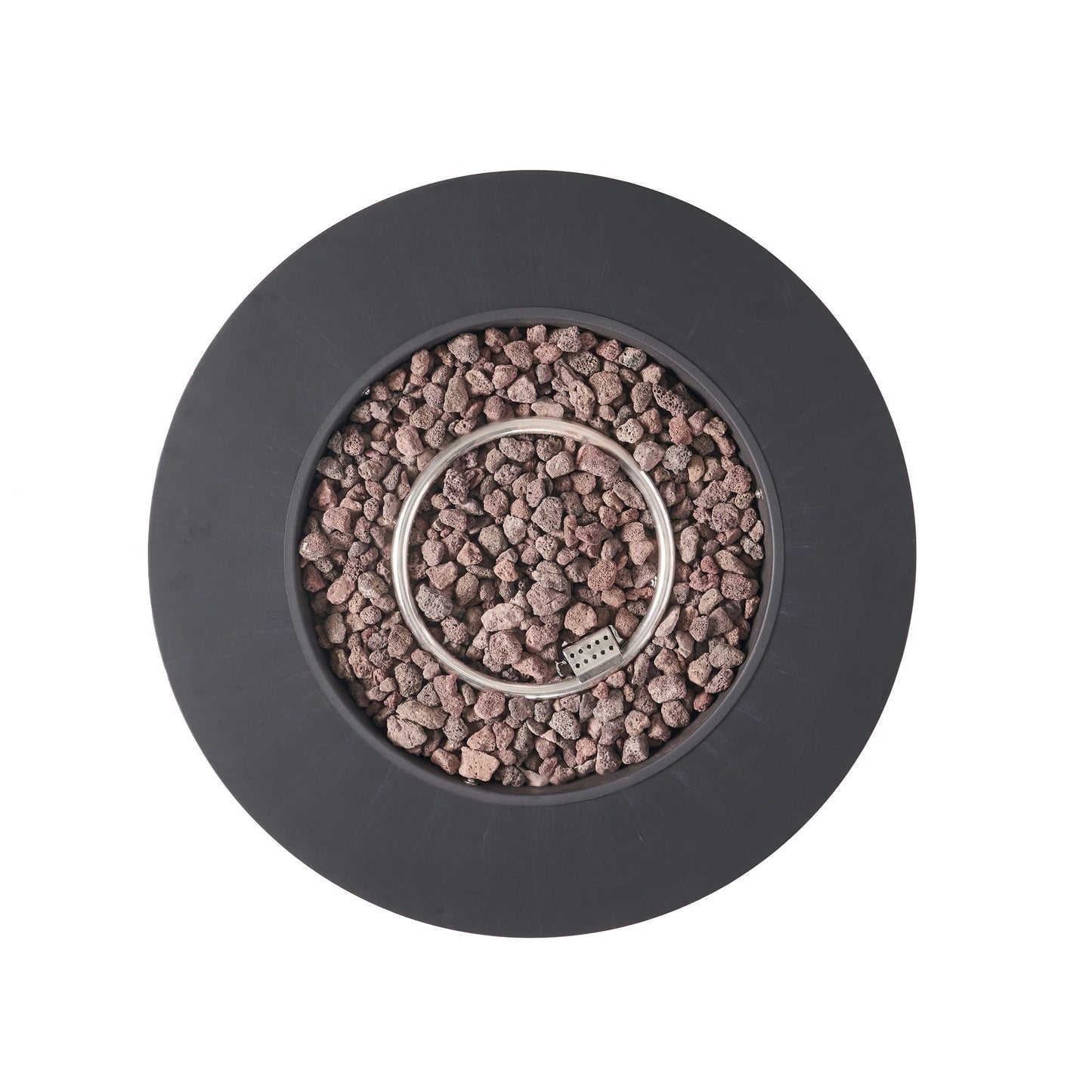 32" Patio 40,000 BTU Round Iron Propane Fire Pit, Dark Grey (Tank Cover not Included) image 11
