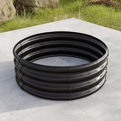 32.08"*11.4" Tall Round Raised Garedn Bed,Metal Raised Beds for Vegetables, Outdoor Garden Raised Planter Box, Backyard  image 4