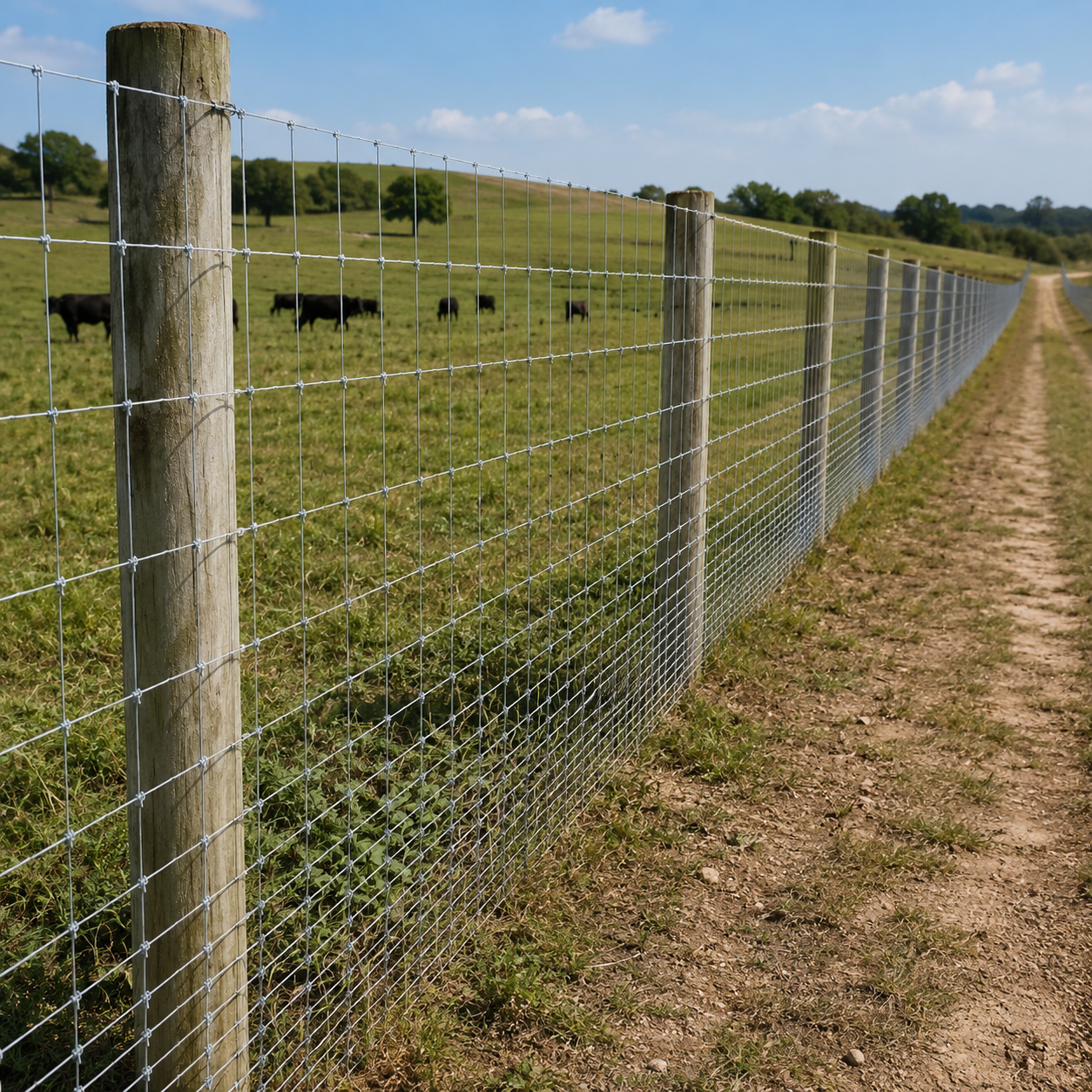 Cattle Fence 4 feet x 328 feet - Heavy-duty galvanized wire fence and wire mesh fence, suitable for pigs, goats, sheep, and deer; ideal goat fence, deer fence, livestock pen protection, and livestock image 10