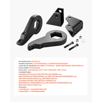 3 in Front Leveling Lift Kit for 2001-2010 Chevy Silverado GMC Sierra 3500 image 5
