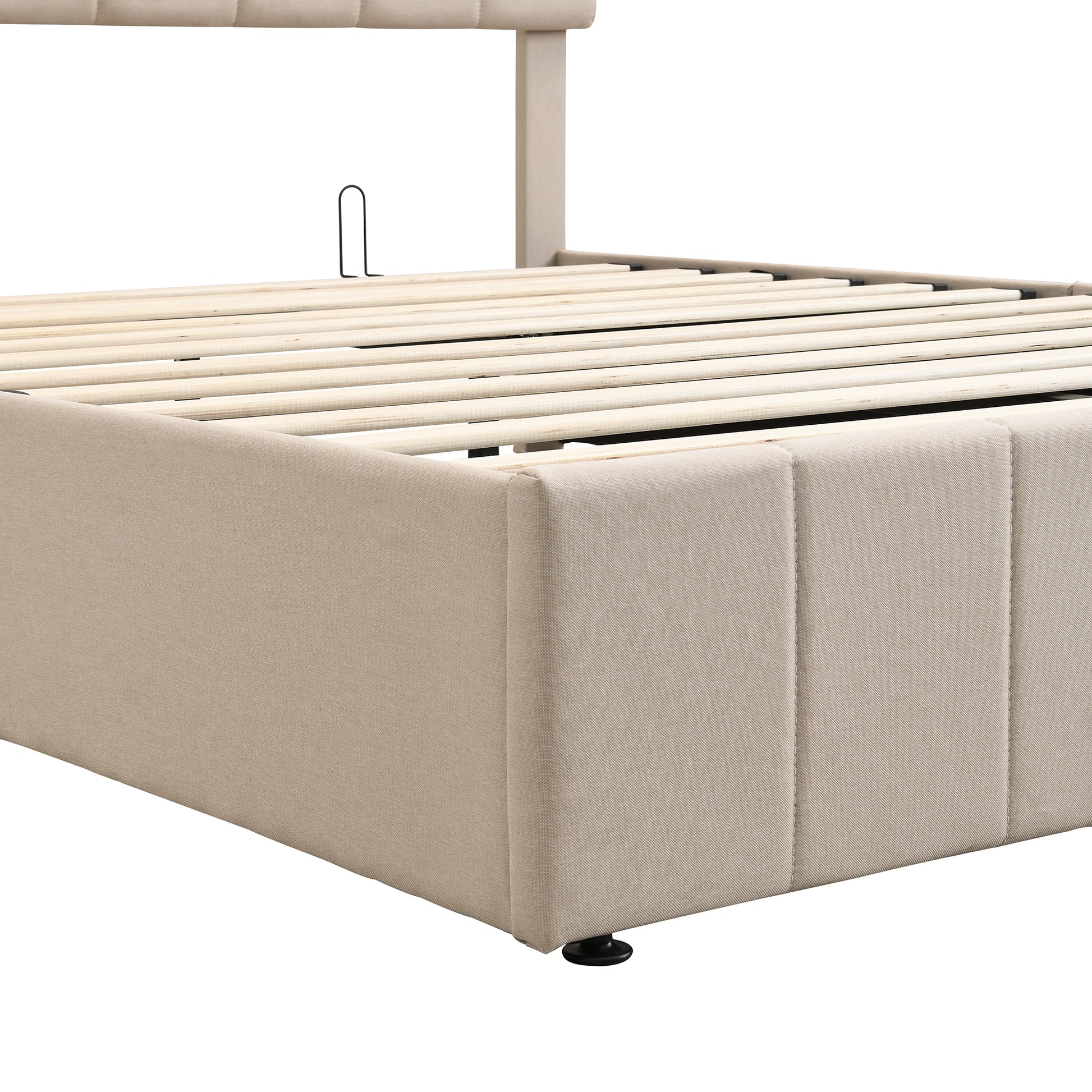 Queen size Upholstered Platform bed with a Hydraulic Storage System - Beige(OLD SKU: LP000211AAA) image 10