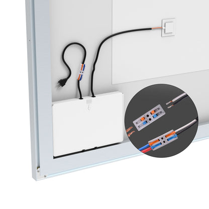 32x40 inch LED Bathroom Vanity Mirror Wall Mounted Adjustable White/Warm/Natural Lights Anti-Fog Touch Switch with Memor image 16