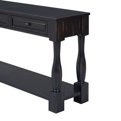 TREXM Console Table 63" Long Console Table with Drawers and Shelf for Entryway, Hallway, Living Room (Espresso, OLD SKU: WF314993AAB) image 6