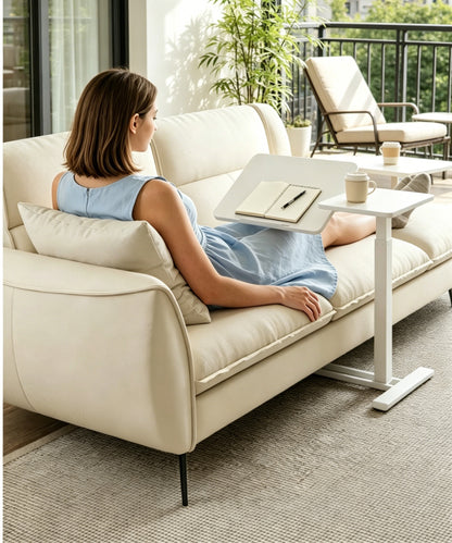 Mobile Adiustable Standing Desk, White image 6