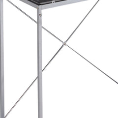 Elvis Black & Chrome Finish Writing Desk W/Shelves