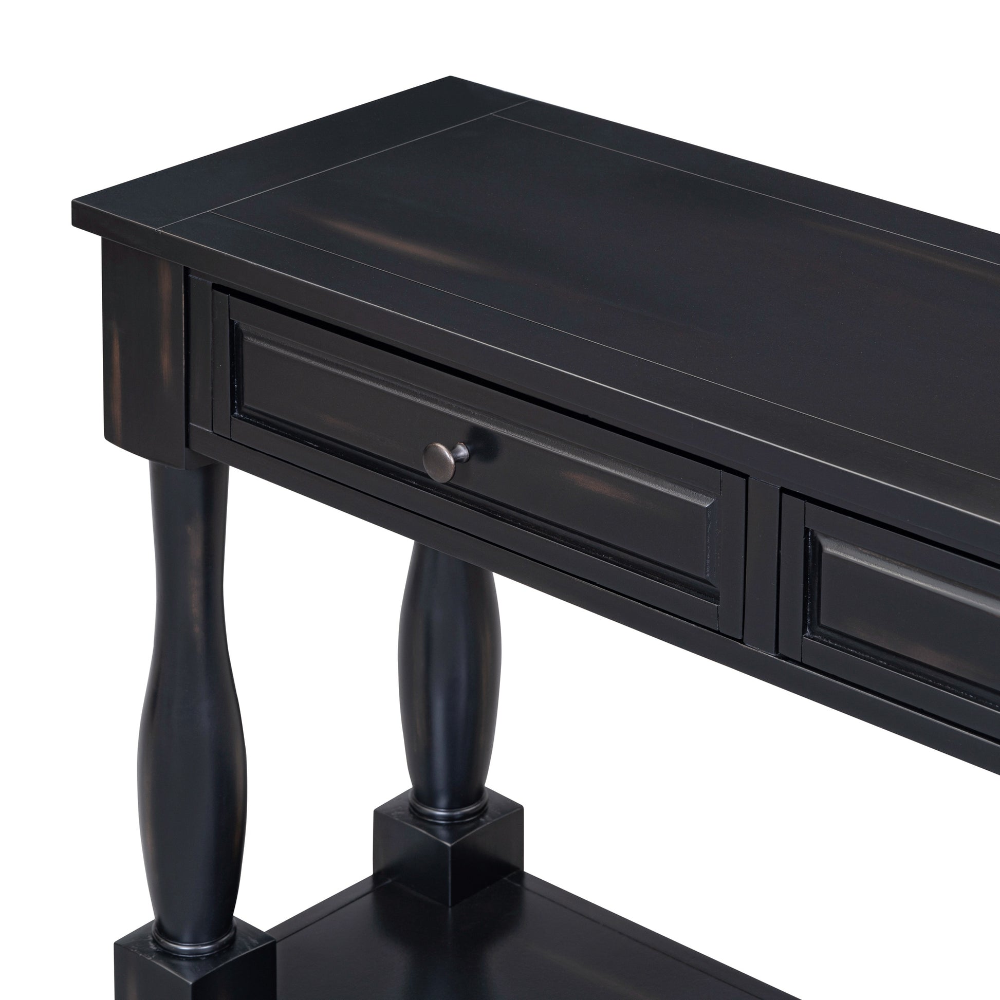 TREXM Console Table 63" Long Console Table with Drawers and Shelf for Entryway, Hallway, Living Room (Espresso, OLD SKU: WF314993AAB) image 4