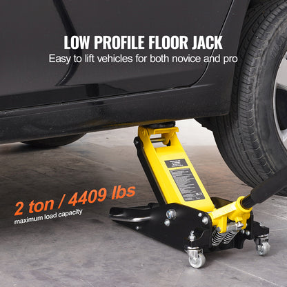 Low Profile Floor Jack 2 Ton Heavy Duty Dual Piston Rapid Pump image 9