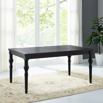 Leviton Urban Style Dark Wash Wood Dining Set: Table, 4 Chairs and Bench image 2