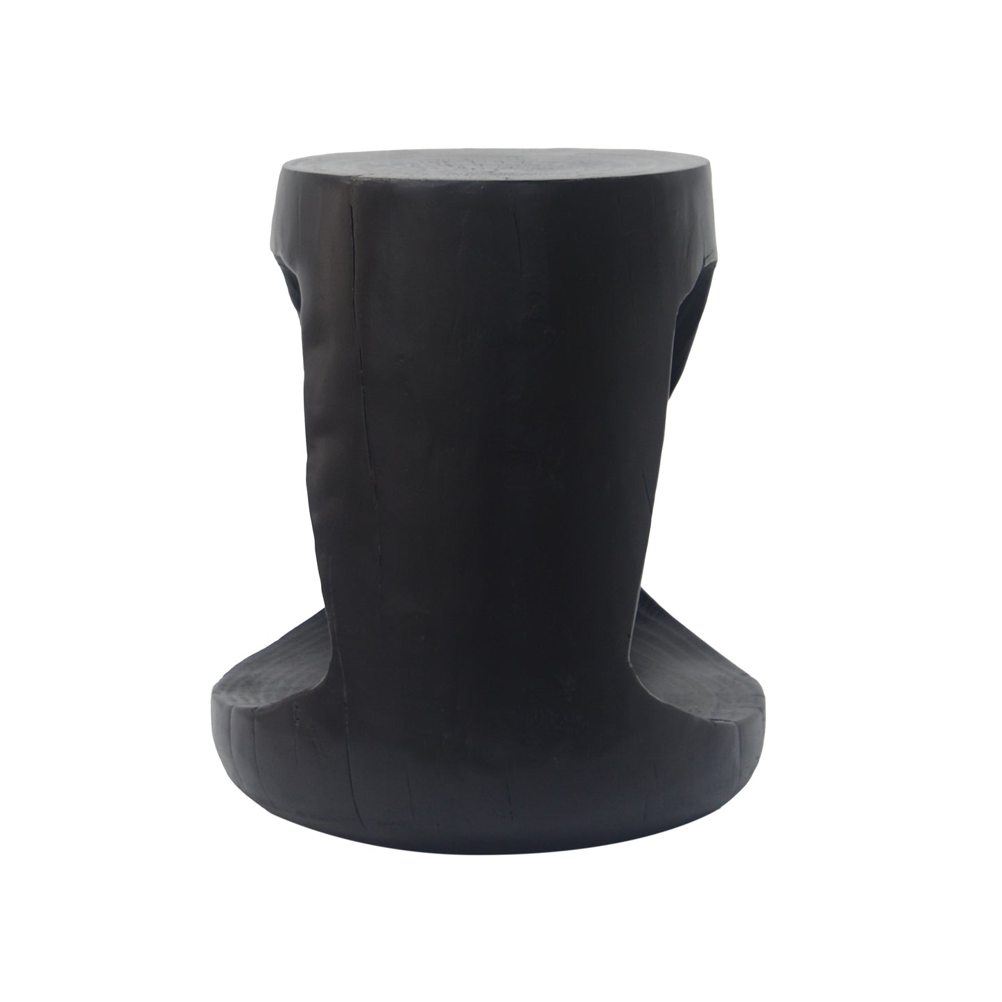 MGO Hollow Side Table, Wood-like texture, Black Color image 7