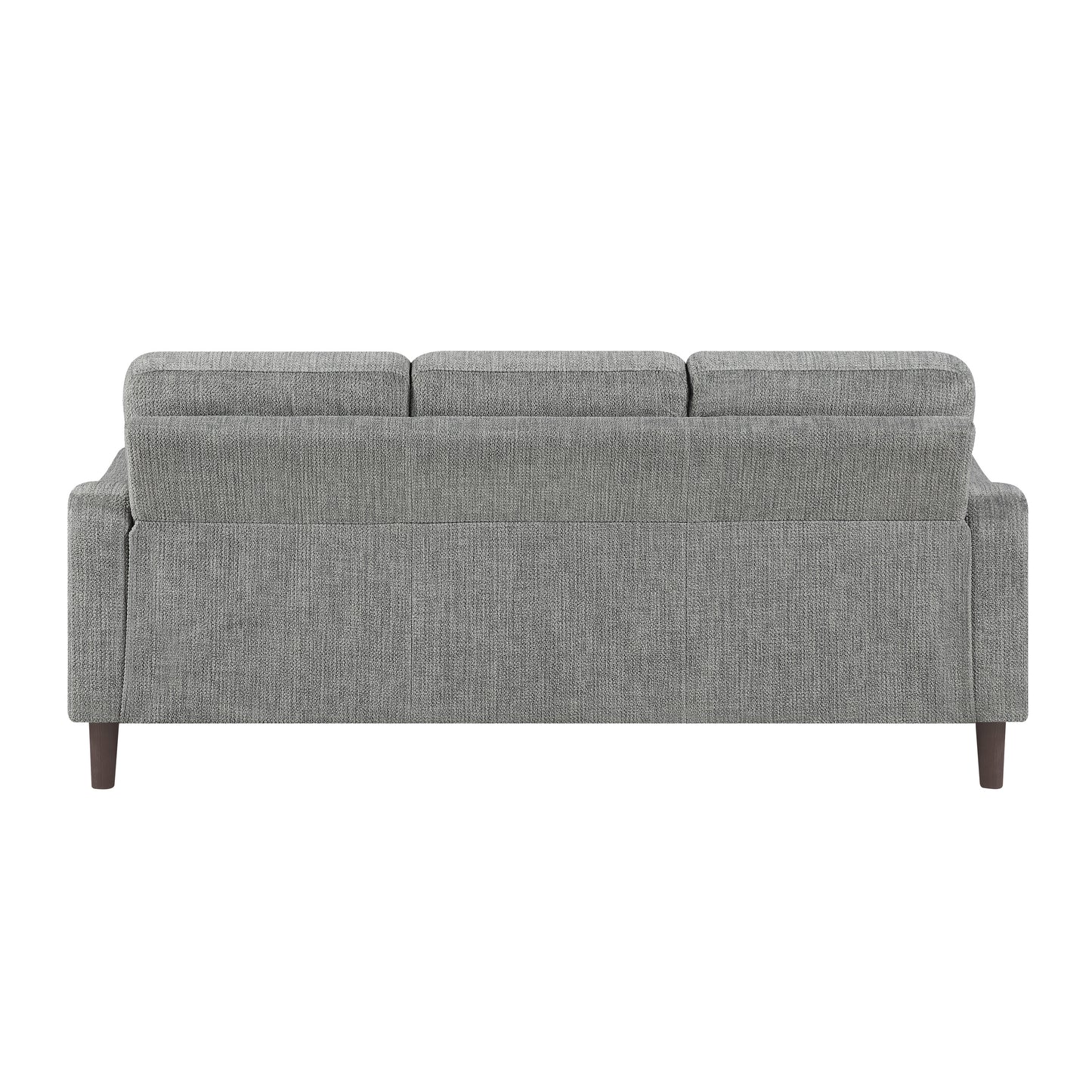 Modern Design 3-Seater Sofa Gray Chenille Upholstery Comfort Pocket Coils Classic Solidwood Frame Living Room Furniture 1pc image 6