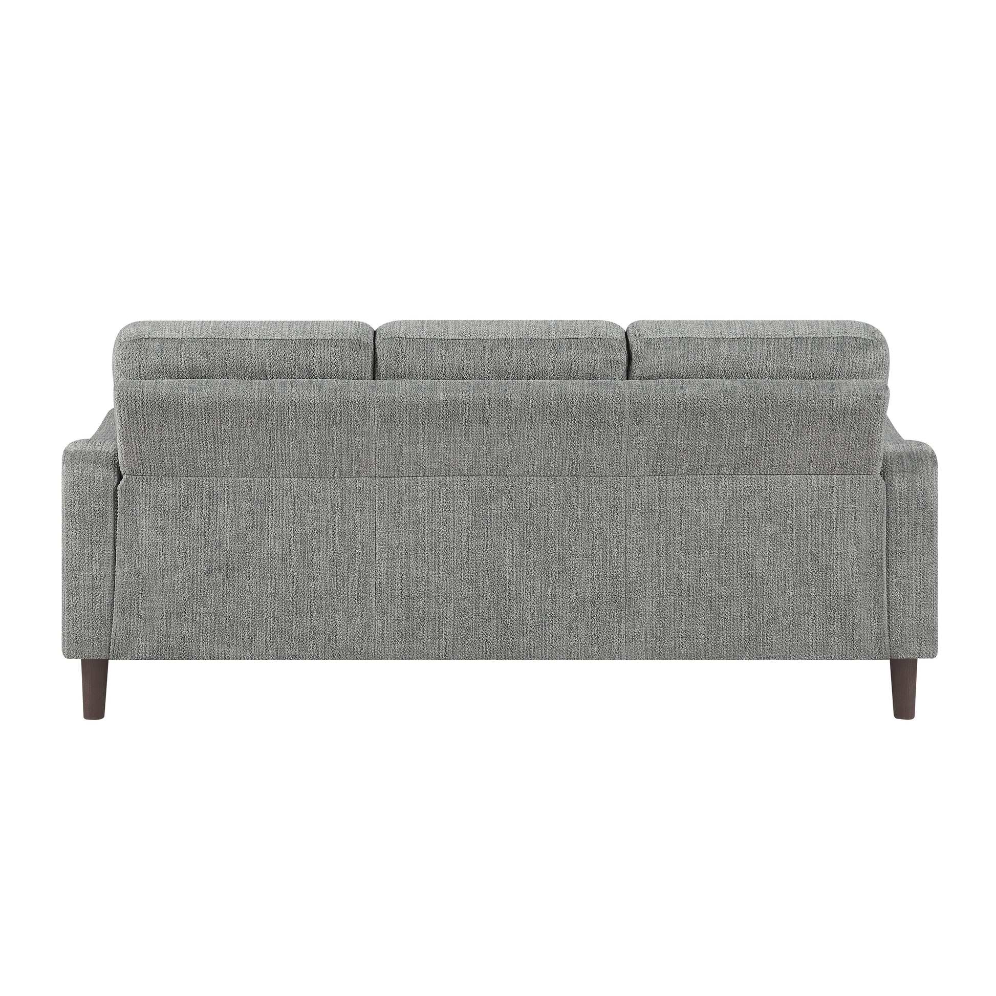 Modern Design 3-Seater Sofa Gray Chenille Upholstery Comfort Pocket Coils Classic Solidwood Frame Living Room Furniture 1pc image 6