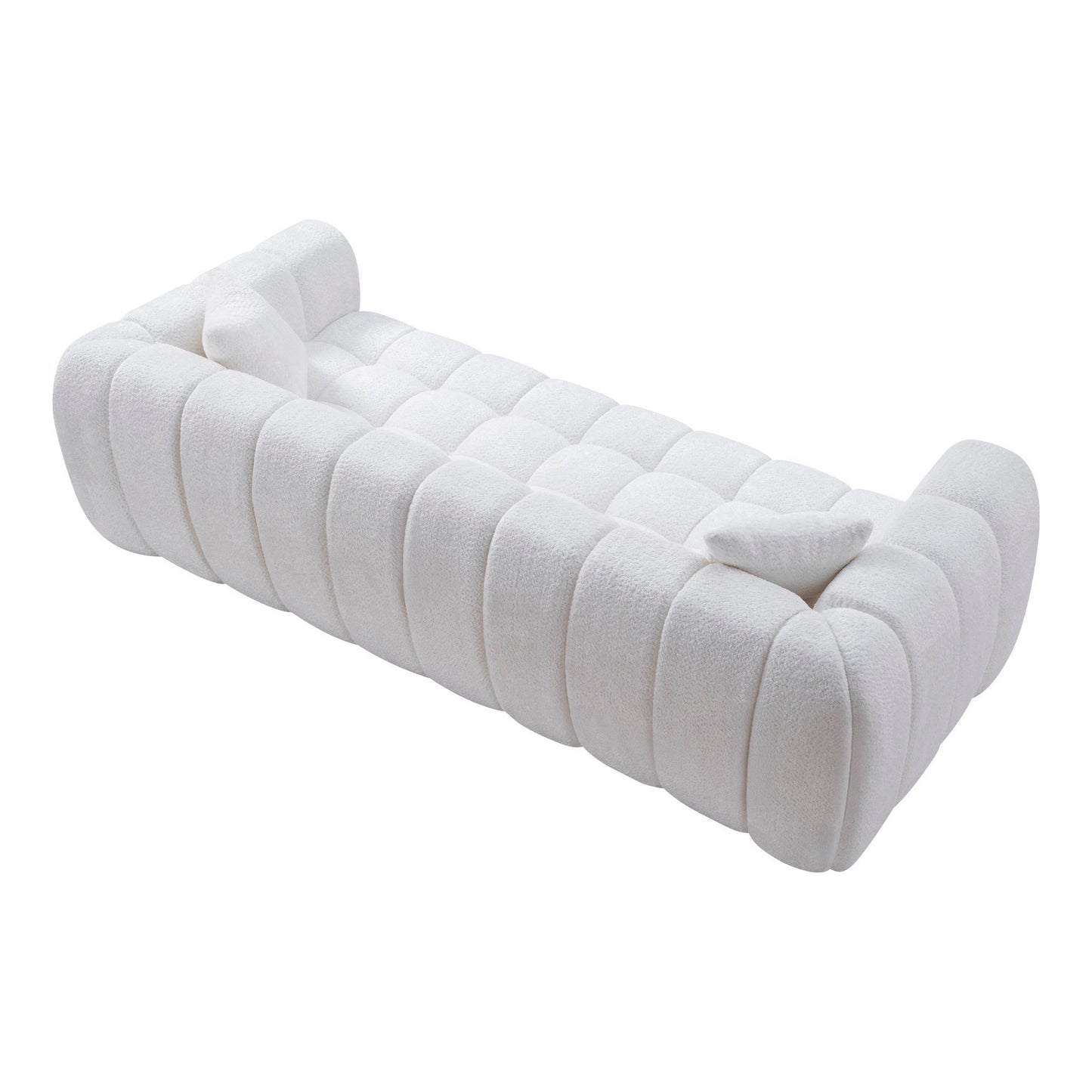 Marshmallow Cloud Compressed Sofa, 102.7" Oversized with Two Cushions, Modern Soft Boucle Sofa for Living Room, Apartment image 7