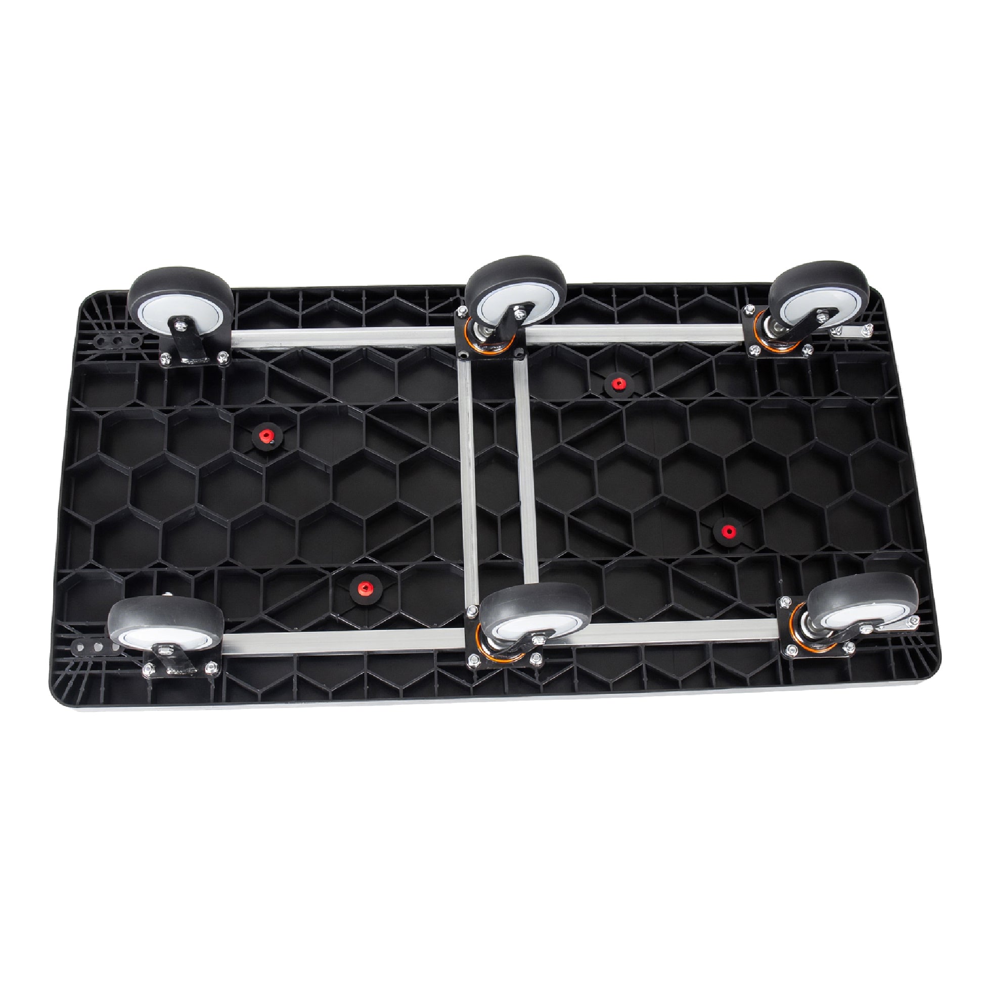 25.5"x51.5" Platform Truck, Foldable Handcart with 6'' TPR 360-Degree Silent Wheels, 1800lbs Heavy-Duty Push Dolly Cart, 4 Steel Load-Bearing Beams for Warehouse Garage Home Use image 11