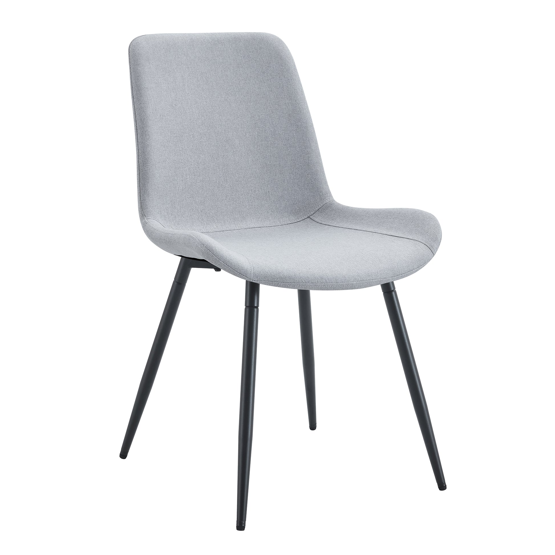 Comfortable Linen-Cotton Dining Chair Set - Six Pieces in Light Gray.Integrated Seat and Backrest,Linen-Cotton Material,Curved Widened Cushion Design For More Comfort. image 12
