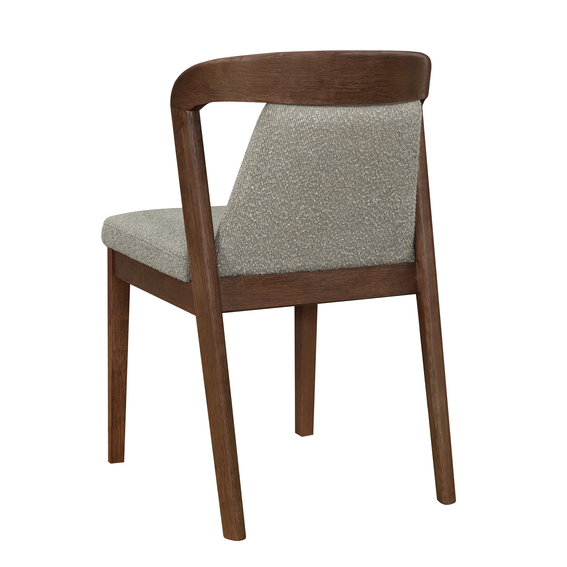 Upholstered Backrest Armless Dining Chairs (Walnut+Light Brown) image 6